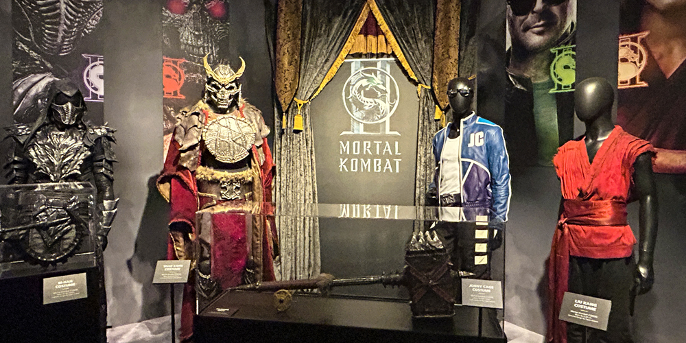 Warner Bros. Studio Tour Hollywood New Mortal Kombat Costume Exhibit at Stage 48: Script to Screen - Warner Bros. Studio Tour Hollywood Warner Bros. Studio Tour Hollywood New Mortal Kombat Costume Exhibit at Stage 48: Script to Screen - Warner Bros. Studio Tour Hollywood
